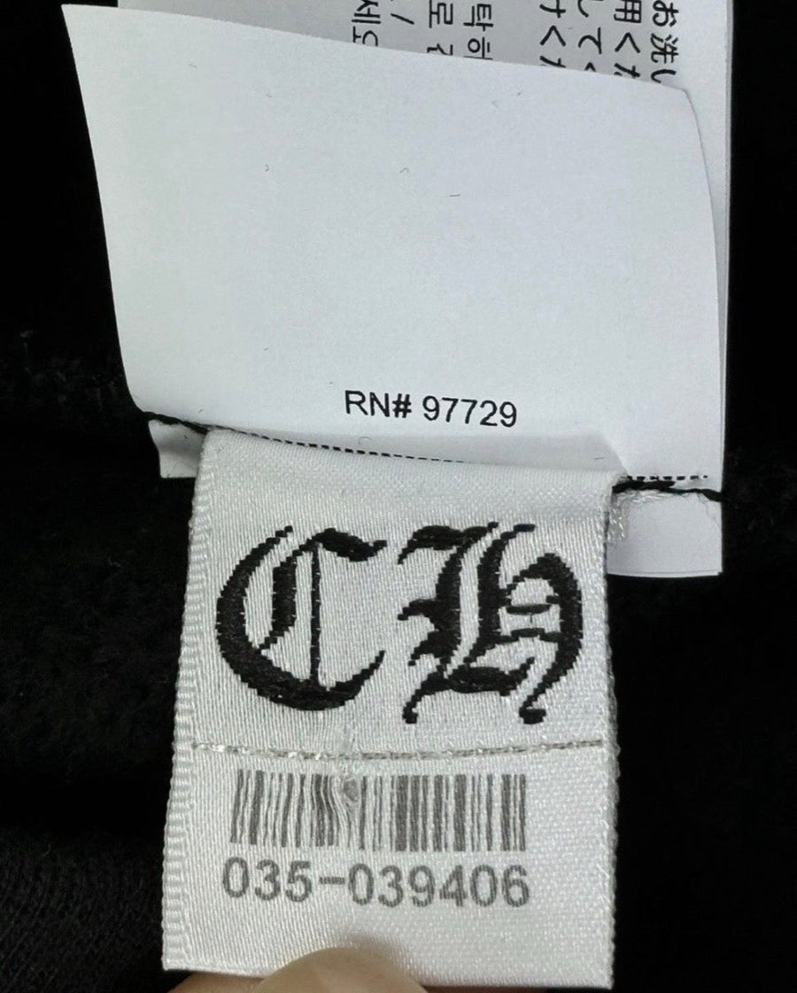 Chrome Hearts care label showing RN# 97729