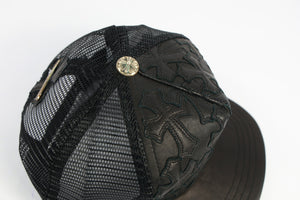 Chrome Hearts Cross Flooded Leather Trucker Cap, photo 3