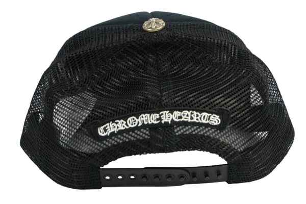 Chrome Hearts Leather Camouflage Triple Cross Trucker Cap
