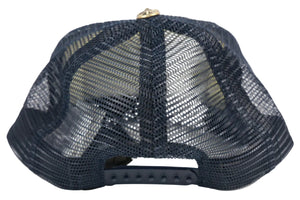 Chrome Hearts CH Holluwood Logo Embroidered Navy Logo Trucker Cap، الصورة 2