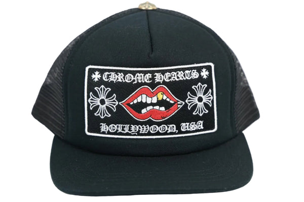 Chrome Hearts Matty Boy Lips Hollywood Logo Trucker Cap