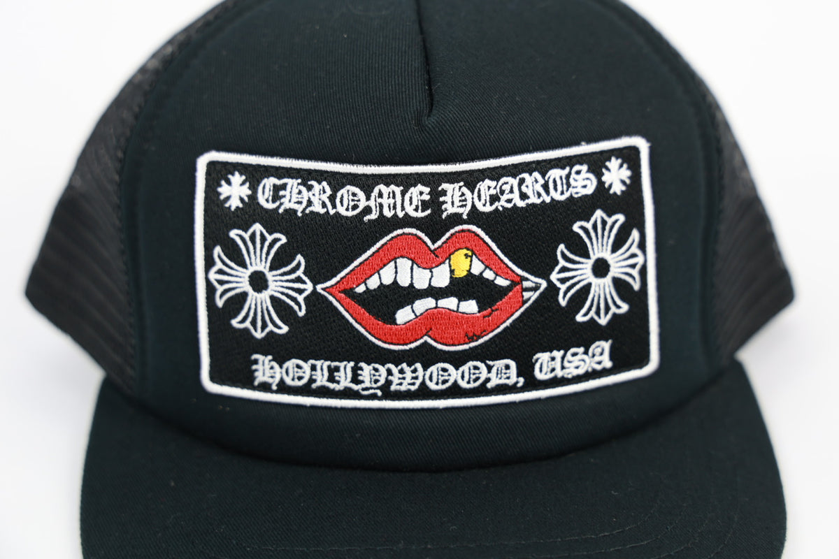 Chrome Hearts Matty Boy Lips Hollywood Logo Trucker Cap