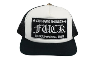 Chrome Hearts CH F*** Hollywood Navy Logo Trucker Cap، الصورة 1