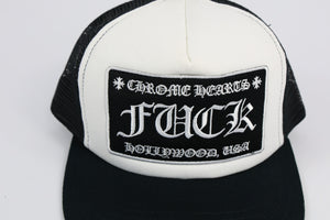 Chrome Hearts CH F*** Hollywood Navy Logo Trucker Cap، الصورة 3