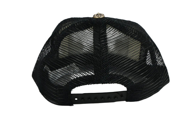 Chrome Hearts CH F*** Hollywood Navy Logo Trucker Cap
