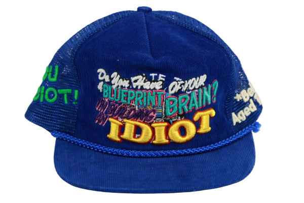 Better With Age Blueprint Brain Embroidered Trucker Cap
