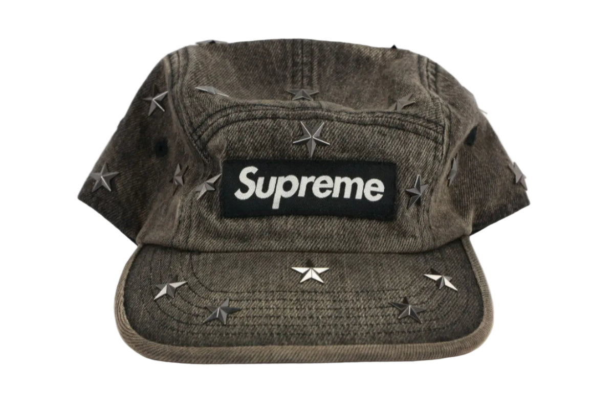 Supremeスタースタッズ付きデニムキャンプキャップ