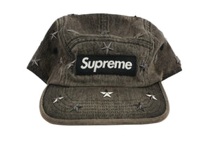 Supremeスタースタッズ付きデニムキャンプキャップ（写真1）