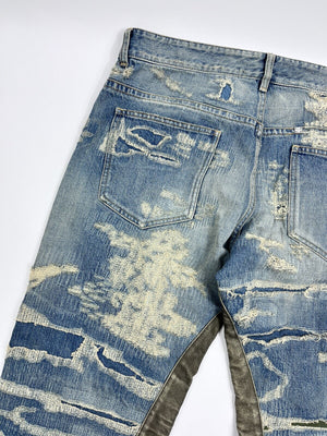 Givenchy by Matthew Williams Japanese Distressed Patch Straight-leg Jeans، الصورة 5
