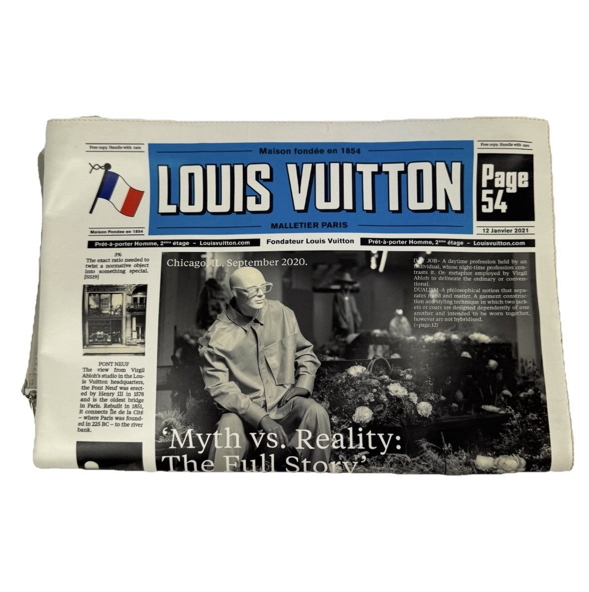 Louis Vuitton x Virgil Abloh Tourist VS Purist 2021 Newspaper Clutch Bag, photo 1