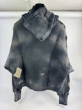 The Sekrit Saint Chopper Girl Paint-Splattered Distressed Hoodie، الصورة 4