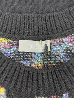 Dior Oblique Black Wool Jacquard Sweater، الصورة 3