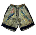 Dries Van Noten Parrot Print Satin Shorts، الصورة 1