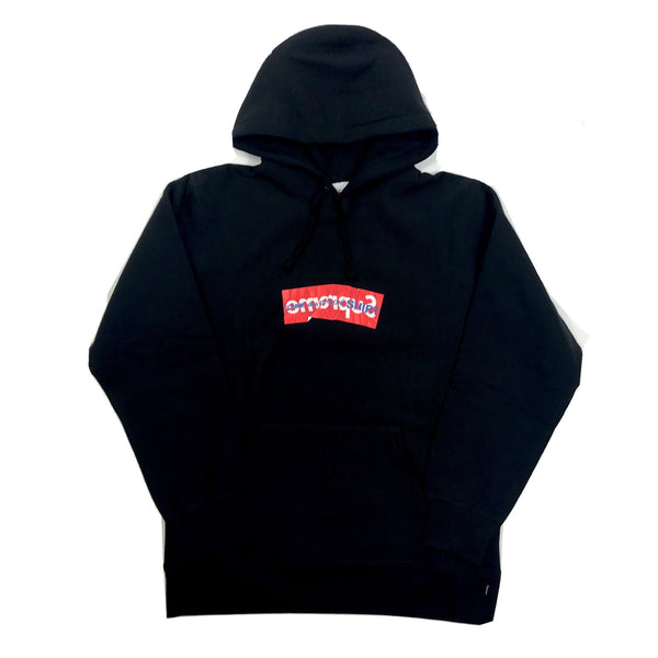 Supreme x Comme Des Garcons CDG Box Logo Print Black Hoodie, photo 1