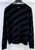 Fendi Logo Print Velvet Jumper &amp; Joggers Set، الصورة 2