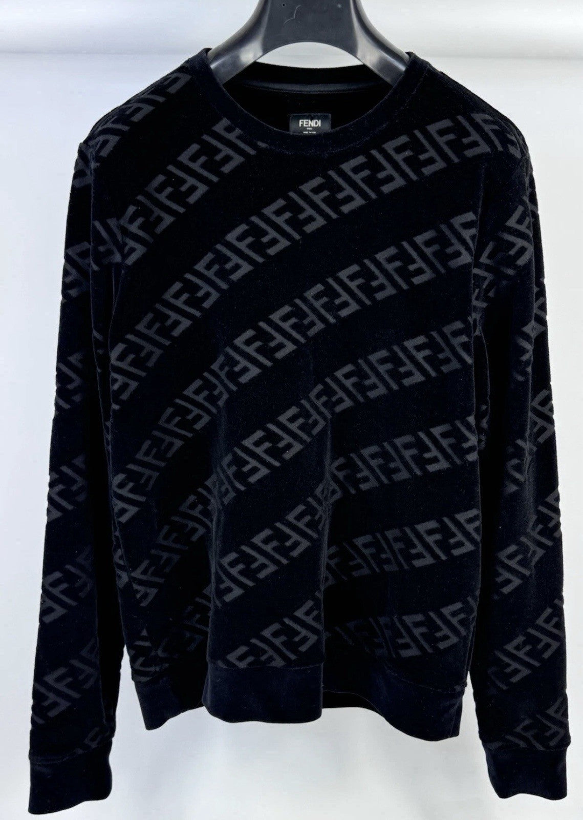 Fendi Logo Print Velvet Jumper & Joggers Set, photo 2