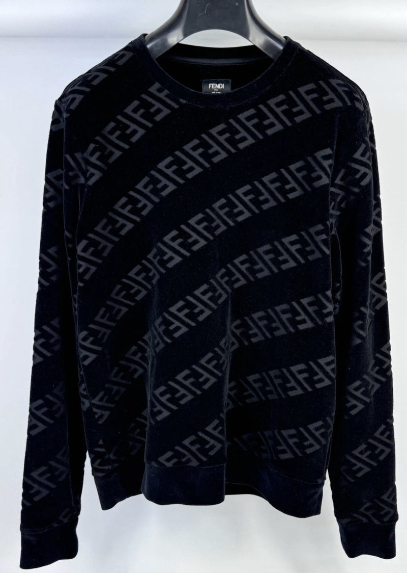 Fendi Logo Print Velvet Jumper & Joggers Set, photo 2