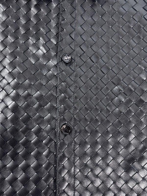 Bottega Veneta Intrecciato Lambskin Shirt، الصورة 3