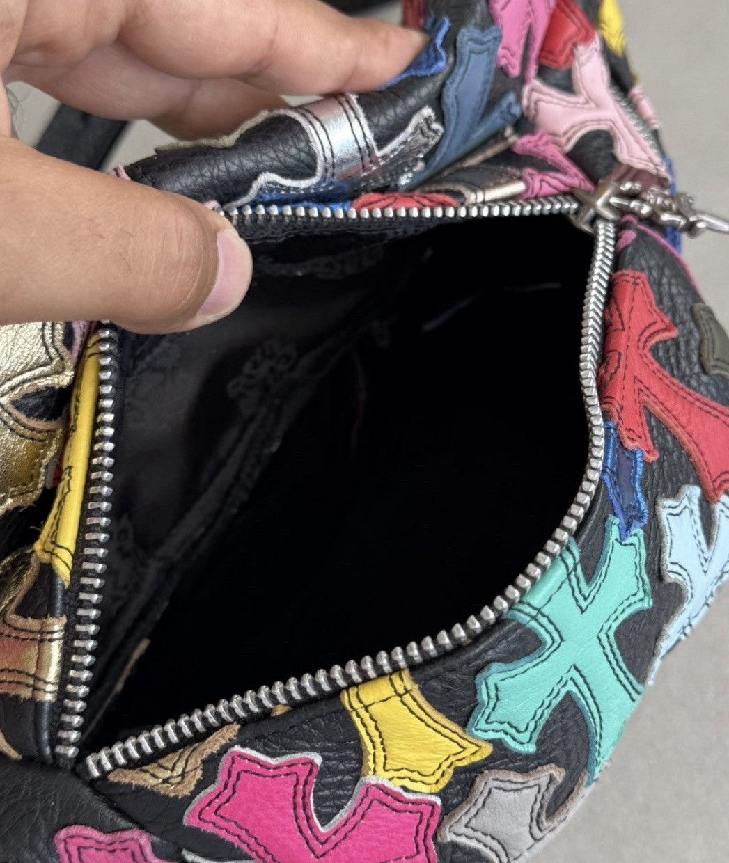 Chrome Hearts Multicolour Cross Patch Snat Medium Waist Bag, photo 11