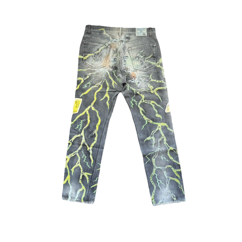 Proleta Re Art x Eri Meme Glitch Toon Pokemon Rydeen Handmade Jeans 1 of 1, photo 2