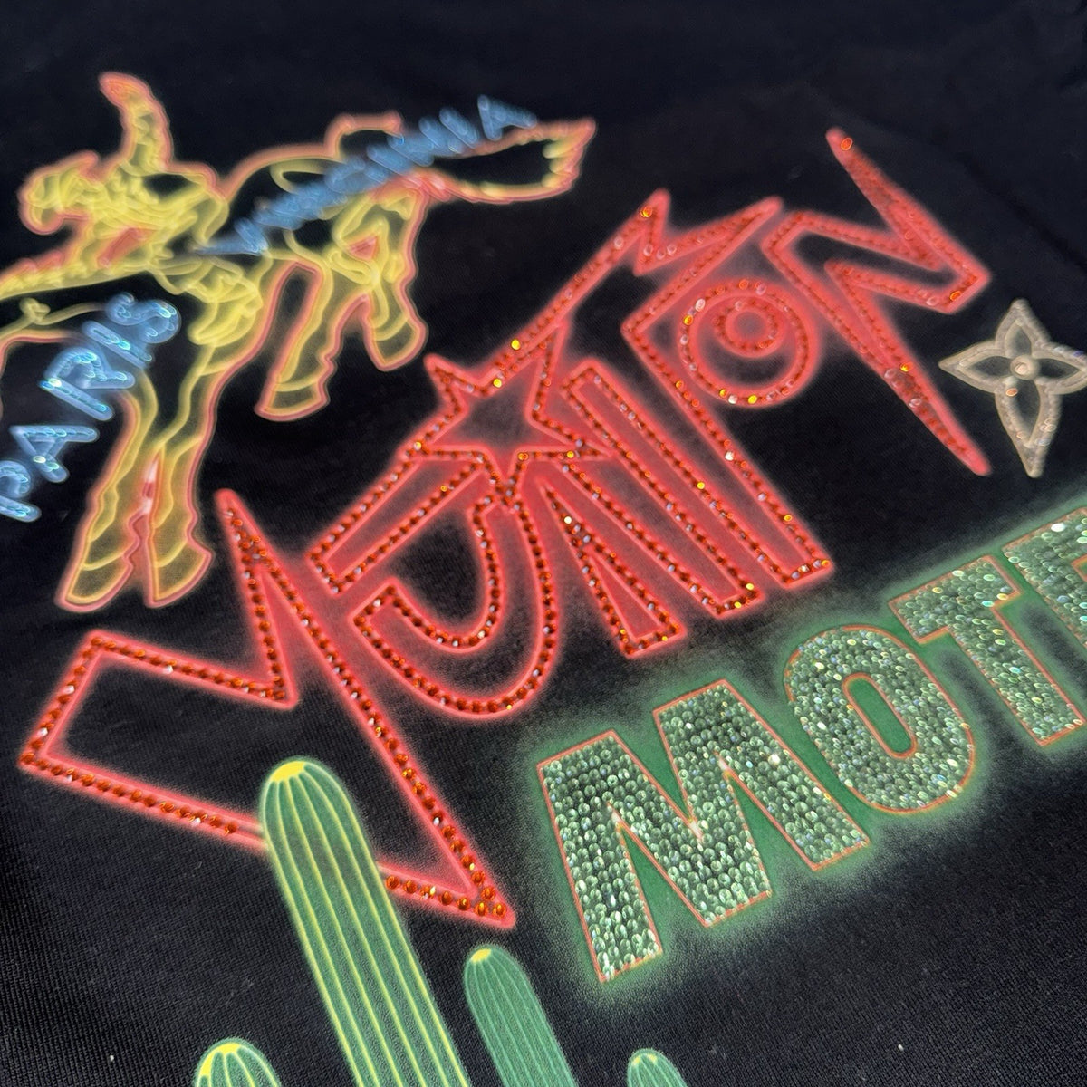 Louis Vuitton Motel Texas Strass Graphic Print T-Shirt, photo 4