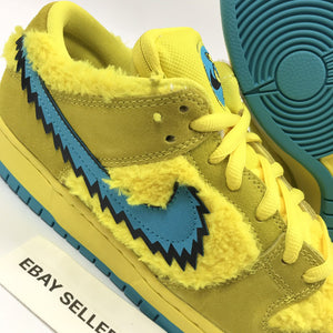 Nike SB Dunk x Grateful Dead Bears Yellow Low Sneakers، الصورة 4