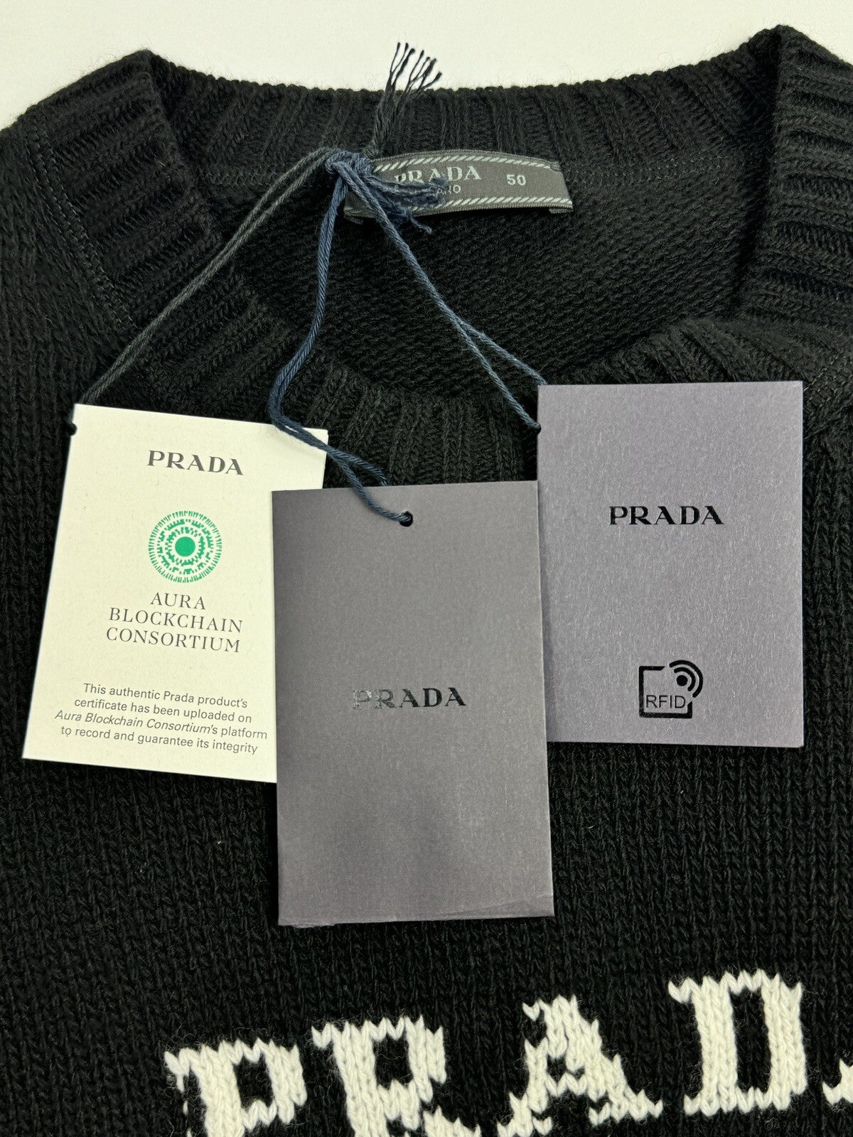 Prada Logo Crew Neck Knit Jumper, photo 3