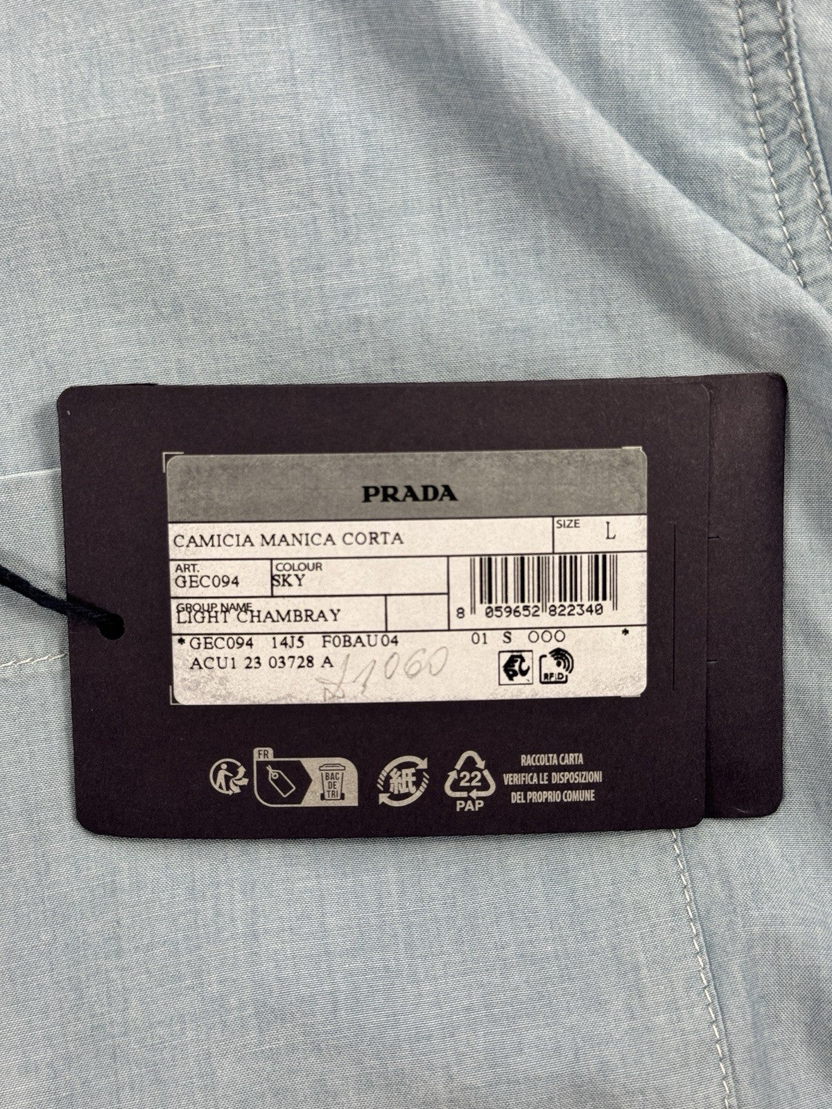 Prada Cotton Shirt And Short Set, photo 6