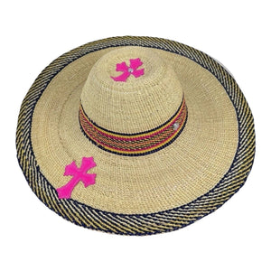 Chrome Hearts Pink Cross Patch Straw Hat, photo 1