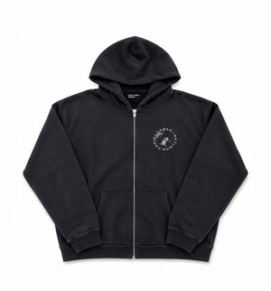 Enfants Riches Deprimes Tabac Rat Distressed Zip Hoodie（写真1）