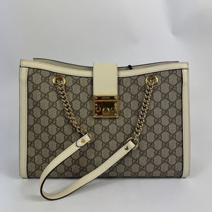Gucci Padlock GG Supreme Medium Canvas Tote Bag With Gold Hardware, photo 6