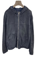Eleventy Suede Reversible Hooded Zip Up Jacket, photo 1
