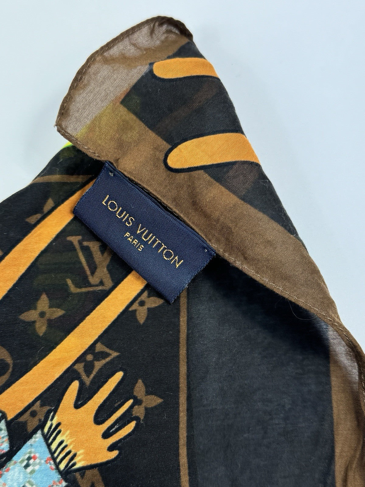Louis Vuitton x Virgil Abloh LV Friends Silk & Cotton Bandana, photo 3