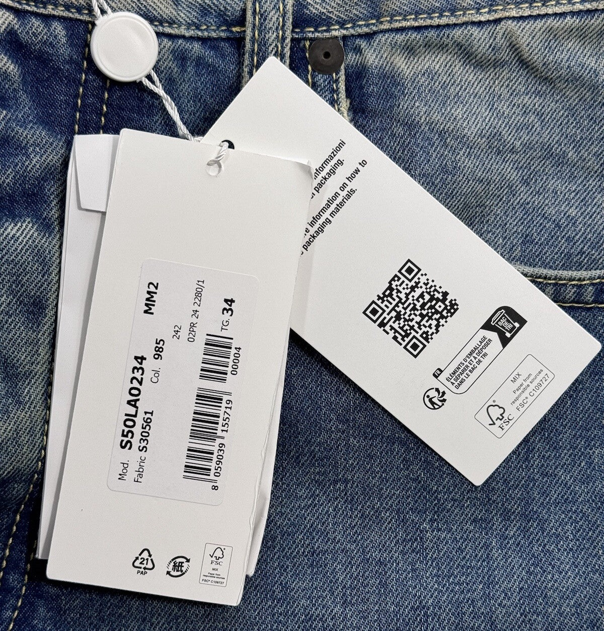 Maison Margiela Panelled Straight Leg Baggy Jeans, photo 14