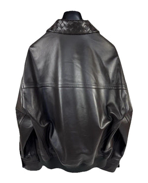Bottega Veneta Soft Nappa Brown Blouson Jacket، الصورة 2