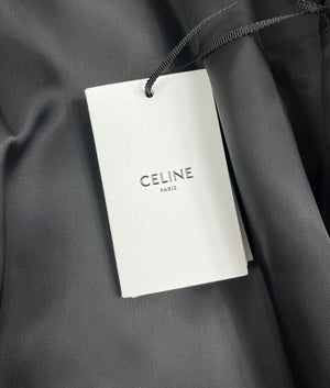 Celine x Hedi Slimate Logo Embroidered Checked Wool Jacket، الصورة 7