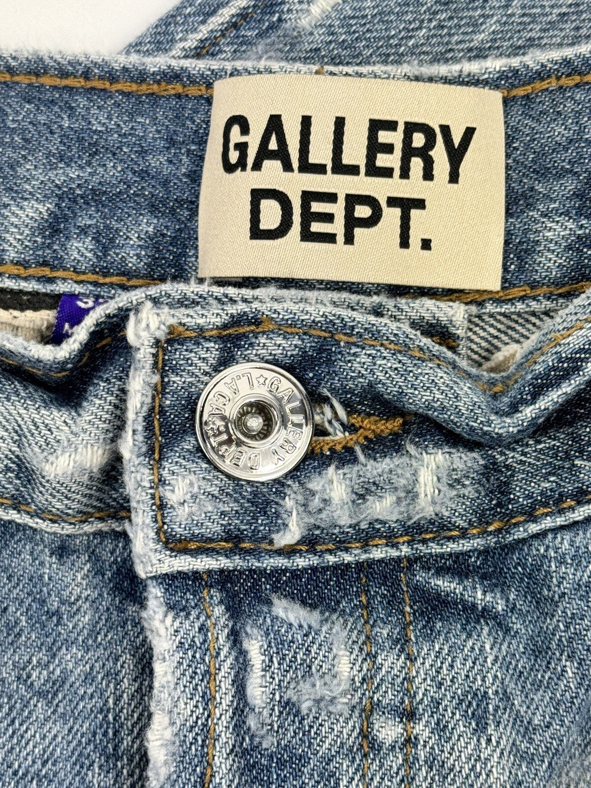 Gallery Dept Logo Print Distressed Jeans, photo 4