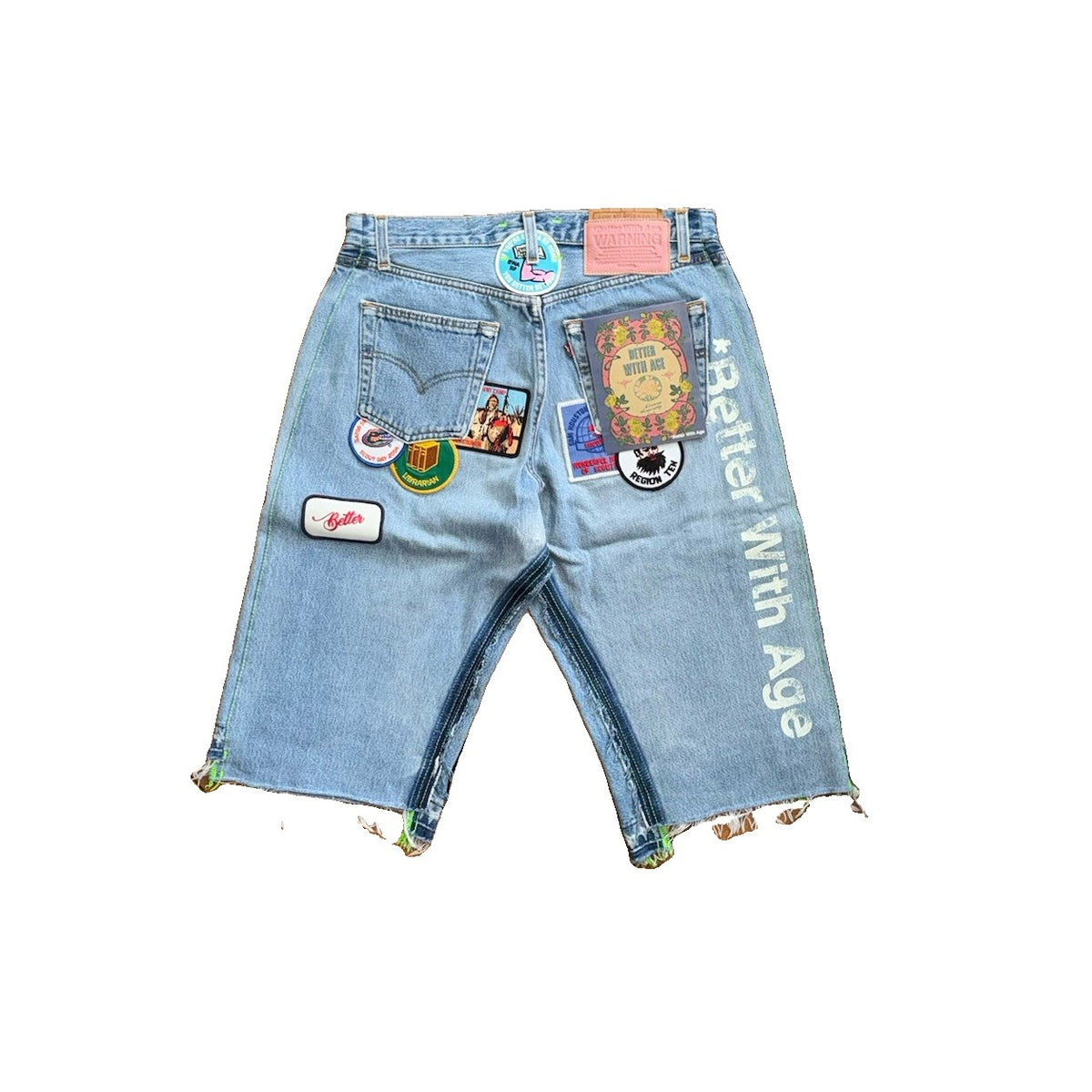 Better With Age Gentlemen’s Triple Wide Long Denim Shorts, photo 2