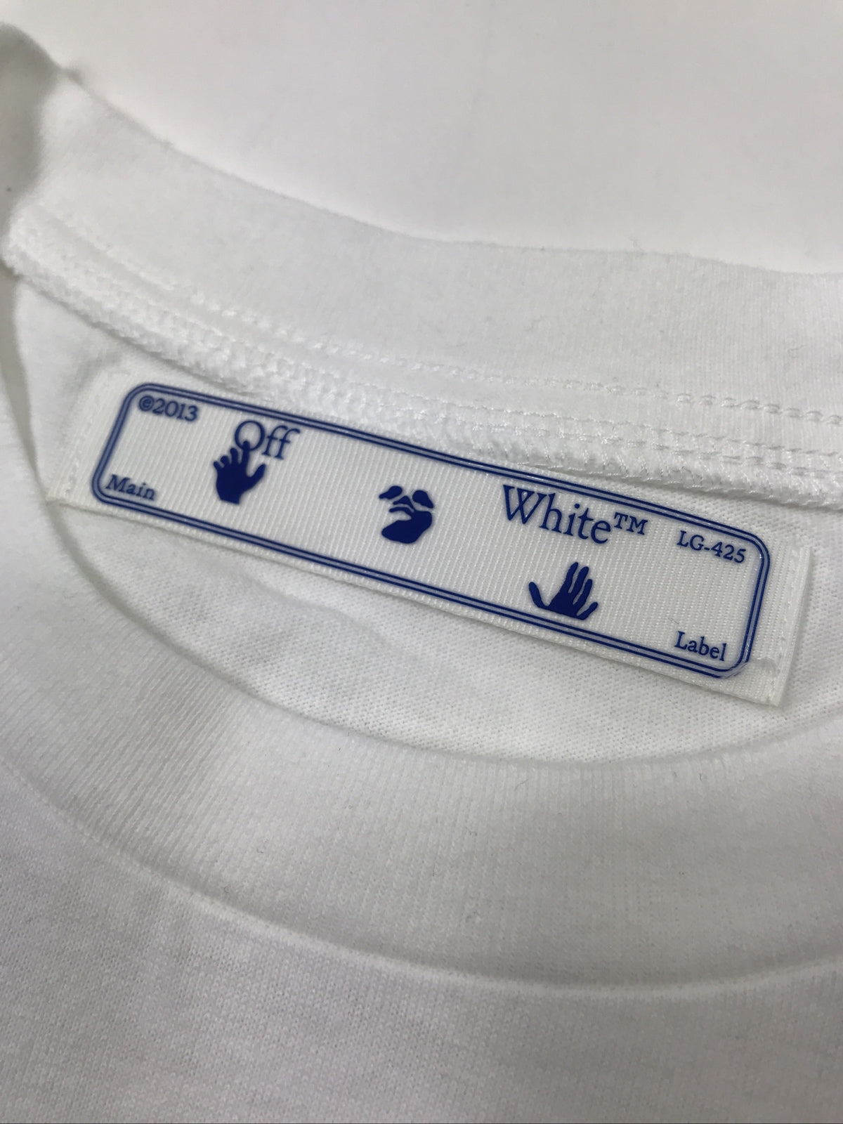 Off-White Marker S/S Over White-Blue Crewneck OS T-Shirt, photo 5