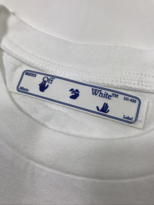 Off-White Marker S/S Over White-Blue Crewneck OS T-Shirt, photo 5