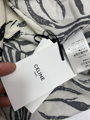 Celine Loose Hawaiian Shirt In Viscose With Zebra Print, photo 11