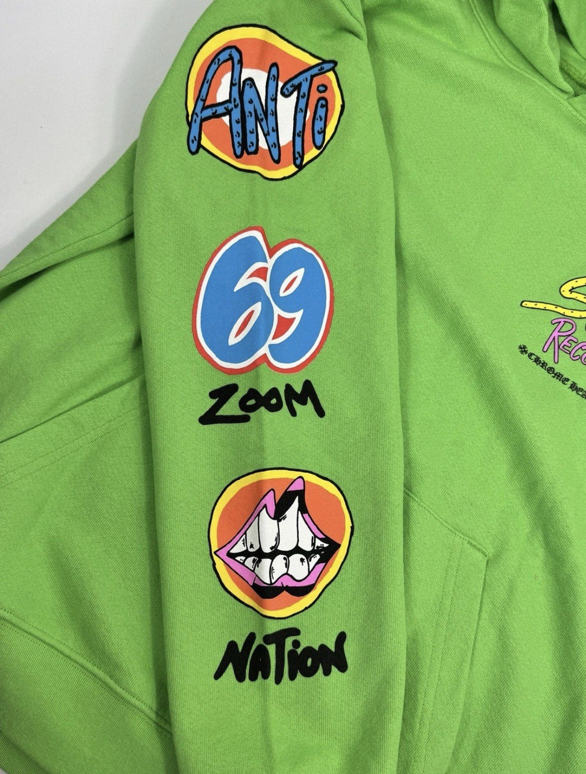 Chrome Hearts x Matty Boy Sex Records Lime Hoodie, photo 9