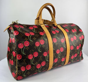 Louis Vuitton x Takashi Murakami Cherry Monogram 45 Keepall Duffle 2005 Cerises، الصورة 2