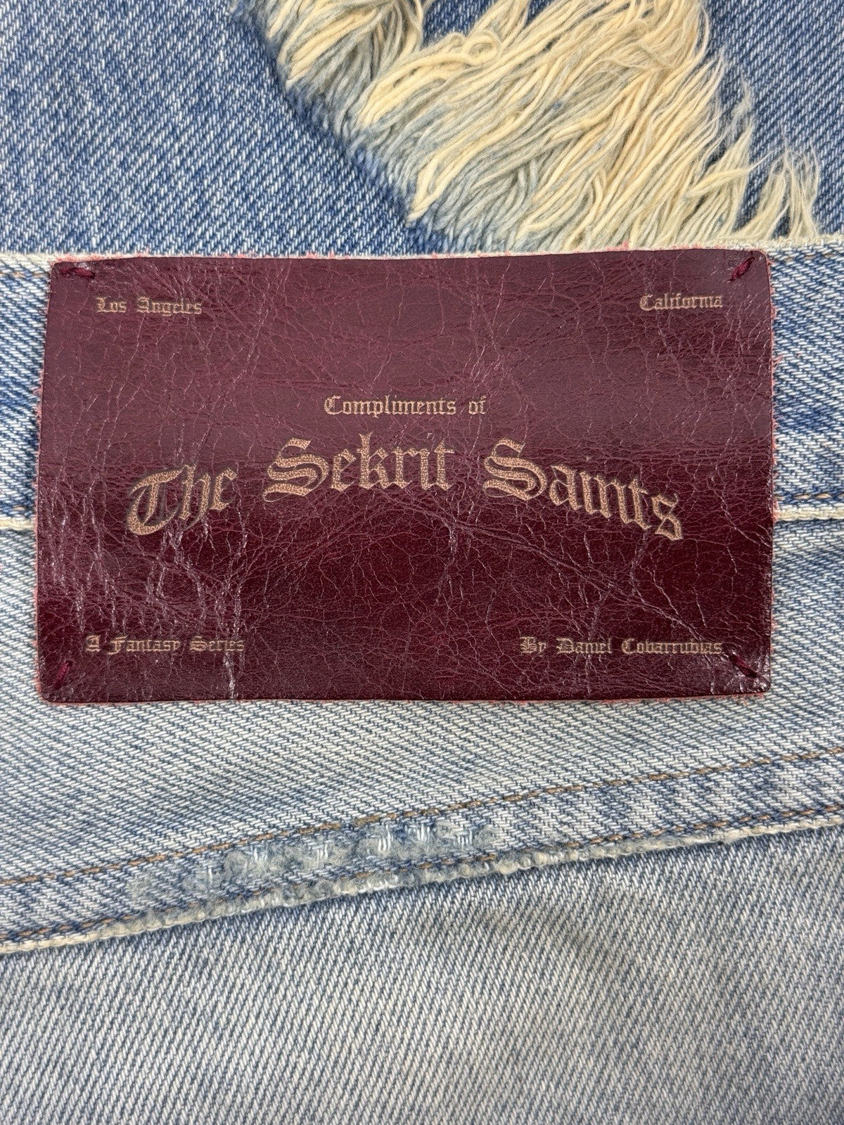 The Sekrit Saint Chopped Distressed Denim Shorts, photo 10