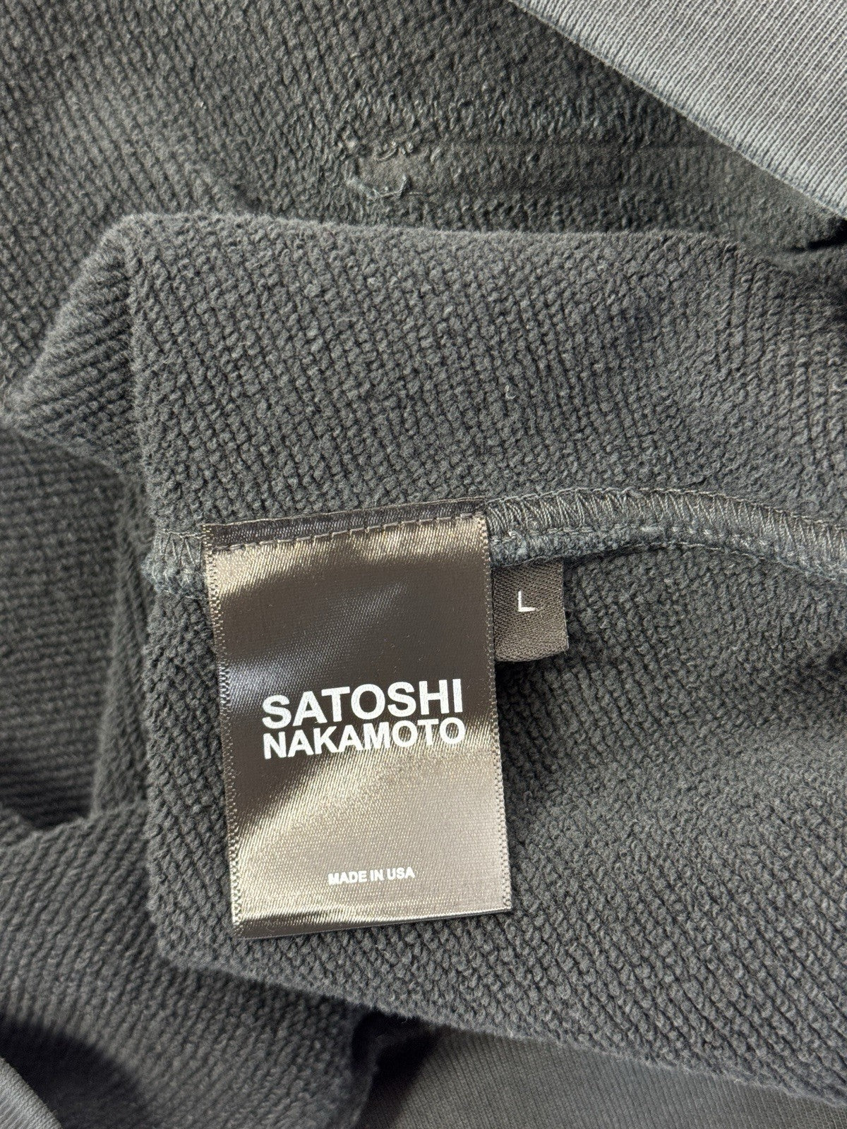 Satoshi Nakamoto Logo Print Embellished Jersey Hoodie, photo 5