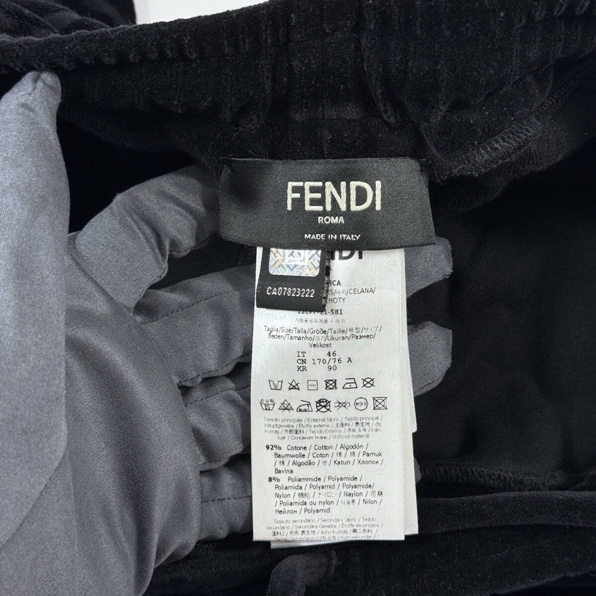 Fendi Logo Print Velvet Jumper & Joggers Set, photo 20