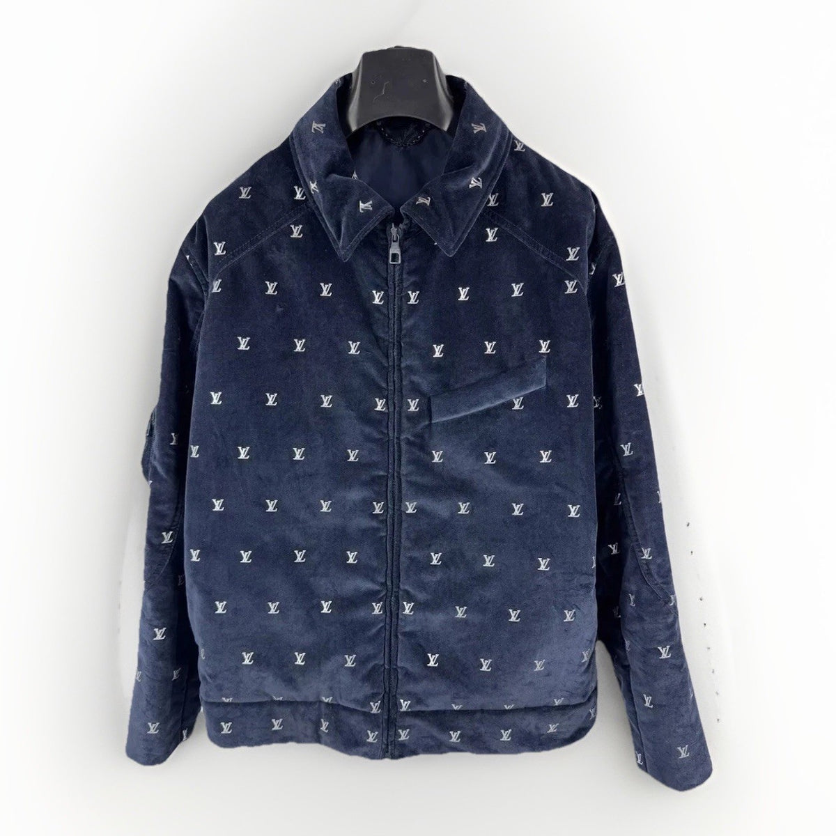 Louis Vuitton Velvet Logo Print Zip Up Jacket, photo 2