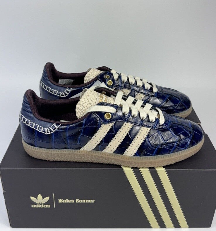 Adidas x Wales Bonner Samba Navy Croc Trainers, photo 2