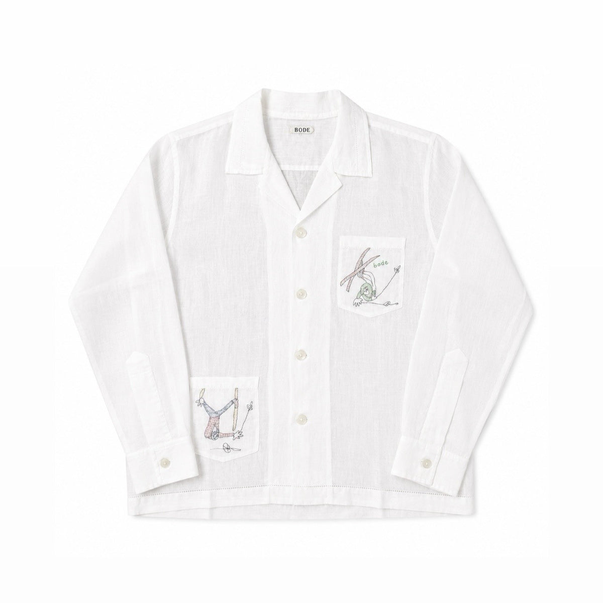 Bode Skiers Linen Shirt, photo 1