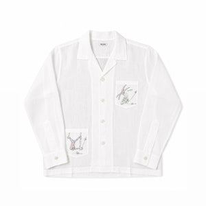 Bode Skiers Linen Shirt, photo 1